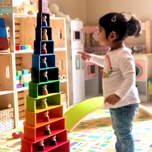 Greenwalnut's Large Rainbow Stacker Bundle, Rainbow Stacker ,Dolls , Semi Circle - Picture 3 of 11